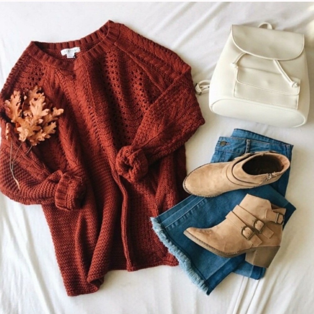 🍁🍂Chunky Sweater in RUST 🍂🍁